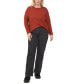 ფოტო #7 პროდუქტის Plus Size Cozy Long Sleeve Extend Shoulder Sweater