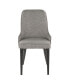 Nueva Chair in Metal and Fabric Set of 2