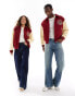 Guess Originals unisex authentic letterman jacket in red