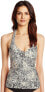 Фото #1 товара Calvin Klein 267328 Women's Halter Brown Tankini Top Swimwear Size XS