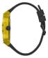 ფოტო #2 პროდუქტის Men's Yellow Black Silicone Strap Watch 44mm