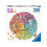 Puzzle 500 Teile rund Farbkreis Blumen