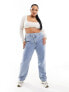 Фото #3 товара In The Style Plus denim cross waist jeans in blue