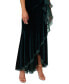 ფოტო #4 პროდუქტის Women's Off-The-Shoulder Organza-Trim Velvet Gown