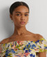 Фото #4 товара Women's Ruffled Floral Off-The-Shoulder Gown