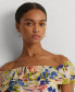 ფოტო #4 პროდუქტის Women's Ruffled Floral Off-The-Shoulder Gown