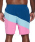 ფოტო #3 პროდუქტის Men's Big & Tall Color Surge Colorblocked 9" Swim Trunks