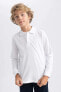 L0288A6-Fw Erkek Çocuk Uzun Kollu Polo Yaka T-Shirt