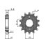 Фото #1 товара SUNSTAR SPROCKETS 520 Pitch 38015 Steel Front Sprocket