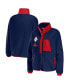 Фото #1 товара Women's Navy New England Patriots Polar Fleece Raglan Full-Snap Jacket