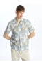 Фото #2 товара Рубашка мужская LC WAIKIKI Poplin с короткими рукавами и узором Casual Regular Fit