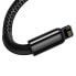 Przewód kabel w oplocie do iPhone USB - Lightning 1m - cały czarny