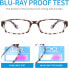 Фото #12 товара Yuluki Pack of 5 Reading Glasses Blue Light Blocking Visual Aid for Women Men Lightweight Rectangle Glasses Spring Hinge