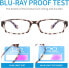 Yuluki Pack of 5 Reading Glasses Blue Light Blocking Visual Aid for Women Men Lightweight Rectangle Glasses Spring Hinge