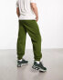 COLLUSION jogger with embroidered logo in dark green