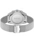ფოტო #3 პროდუქტის Men's Skytraveller Quartz Fashion Chrono Silver-Tone Stainless Steel Watch 44mm