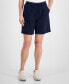 Фото #1 товара Women's Cotton Drawstring Pull-On Shorts, Regular & Petite, Created for Macy's