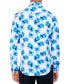 Men's Regular-Fit Non-Iron Performance Stretch Floral-Print Button-Down Shirt Синий, XL - фото #2