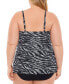 Фото #3 товара Swim Solutions 300746 Women's Plus Size Tummy-Control One-Piece Swimsuit, 20W