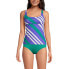 Фото #22 товара Women's Chlorine Resistant Square Neck Underwire Tankini Swimsuit Top