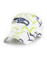 Big Girls White Seattle Seahawks Adore Clean Up Adjustable Hat