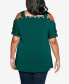 ფოტო #2 პროდუქტის Plus Size Cold Shoulder Top