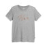 Фото #1 товара Puma Iridescent Logo Crew Neck Short Sleeve T-Shirt Womens Grey Casual Tops 6791