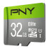 Фото #4 товара PNY Elite - 32 GB - MicroSDHC - Class 10 - Class 1 (U1) - Green - Grey