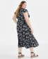 ფოტო #2 პროდუქტის Plus Size Ruffle Tiered Dress, Created for Macy's