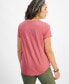 ფოტო #2 პროდუქტის Petite V-Neck Round-Hem T-Shirt, Created for Macy's