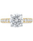 IGI Certified Lab Grown Diamond Engagement Ring (3 ct. t.w.) in 14k White Gold or 14k Gold & White Gold