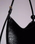 ASOS DESIGN shoulder bag with resin ball detail strap in black