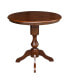 36" Round Top Pedestal Table with 12" Leaf