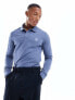 BOSS Orange Passerby long sleeve polo in navy