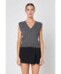 ფოტო #2 პროდუქტის Women's Cable Knit Chunky Vest