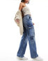 New Look cargo jean in vintage blue wash