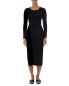 LBLC The Label 297629 Kim Long Sleeve Open Back Dress Black LG