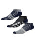 ფოტო #1 პროდუქტის Dallas Cowboys Stripe Stack Three-Pack No Show Sock Set