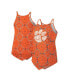 ფოტო #1 პროდუქტის Women's x Wrangler Orange Distressed Clemson Tigers Bandana Tank Top