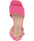 Фото #4 товара Women's Adleey Ankle Strap Tweed Block Heel Sandals