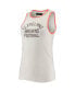 Women's White and Orange Cleveland Browns Throwback Pop Binding Scoop Neck Tank Top