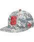 Men's Camo NC State Wolfpack Gray Undervisor On-Field Baseball Fitted Hat