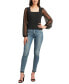 ფოტო #4 პროდუქტის Juniors' Square-Neck Beaded Balloon-Sleeve Top