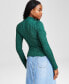 ფოტო #2 პროდუქტის Women's Seamless Mock-Neck Textured Top, Created for Macy's