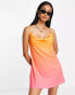 Фото #1 товара ASOS DESIGN strappy mini dress in pink ombre