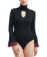 Women's Dea Cut Out Bell Sleeve Bodysuit