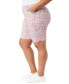 ფოტო #3 პროდუქტის Plus Size Amanda Printed Denim Bermuda Shorts
