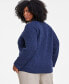 Фото #2 товара Plus Size Perfect Cable-Knit Crewneck Sweater, Created for Macy's