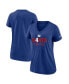 Women's Royal New York Giants Hometown Collection Tri-Blend V-Neck T-shirt