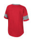 ფოტო #3 პროდუქტის Big Girls Scarlet Ohio State Buckeyes Tomika Tie-Front V-Neck T-shirt